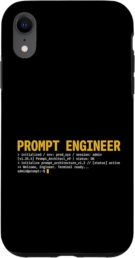 Prompt Engineer Terminal Screen AI Developer Software Coder Case for iPhone XR