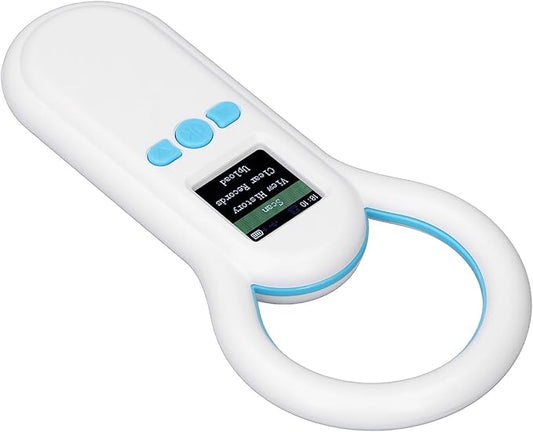 Alomejor S20 Pet Microchip Scanner, ABS Material, Fast Recognition for Dogs Cats with 1.44 Inch Display and USB Upload for Animal Management