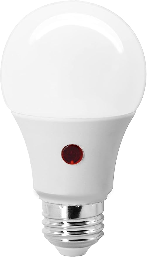 Sylvania Dusk to Dawn A19 LED Light Bulb with Auto On/Off Light Sensor, 60W=9W, 800 Lumens, 5000K, Daylight - 1 Pack (41289)