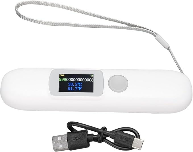 Pet Microchip Scanner, Animal Tag Reader with 1.14 Color Screen & Temperature Monitoring, FDX B Compatible for Pets