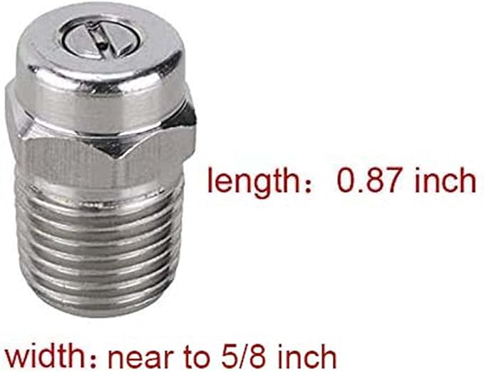 Tool Daily Pressure Washer Nozzle Tips, Replacement for Surface Cleaner, Water Broom and Undercarriage Cleaner, 4000 PSI, 1/4 Inch Male NPT, 25 Degree Silver