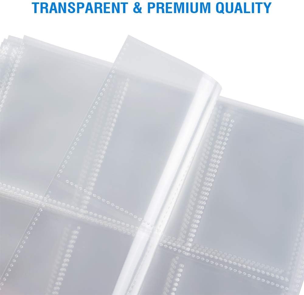Sooez 9 Pocket Page Protectors - Double-Sided Trading Card Sleeves for 3 Ring Binders | 36 Pack