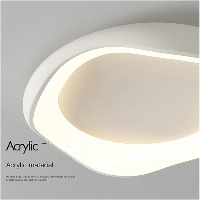 Modern Bedroom Ceiling Light Minimalist Interior Intelligent Lamp Living Room Bar Counter Home Decoration Lighting Fixture Contemporary(White-52cm)