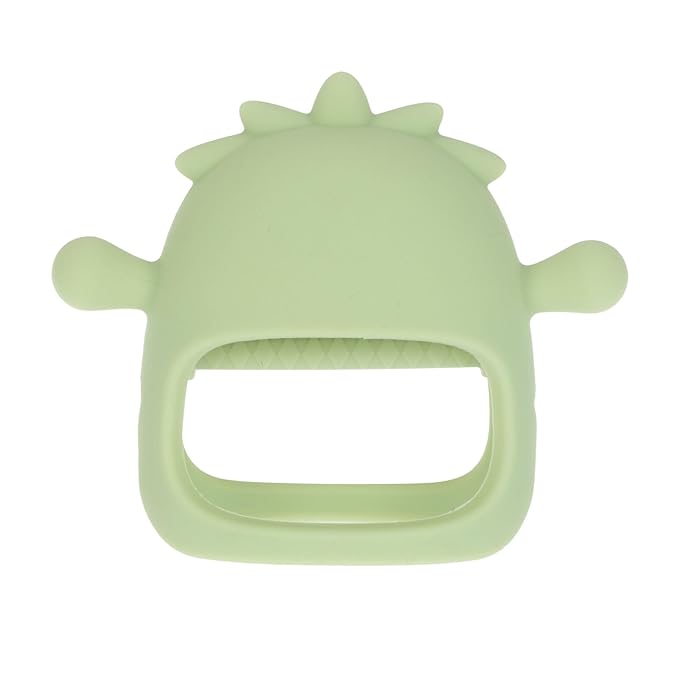 Nuby Silicone Wrist Teething Mitten - Baby Teether Ring - 3+ Months - Green Hedgehog
