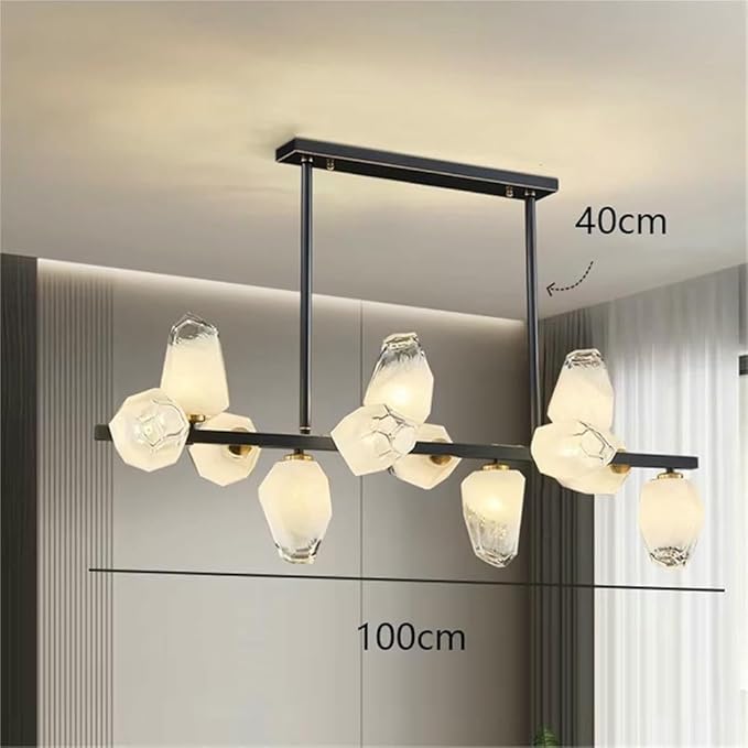 Pendant Lights Nordic Smart Home Decoration Pendant Light, Living Room Dining LED Indoor Lighting Fixtures,Elegant(Cold White,Blacks 12 Heads)