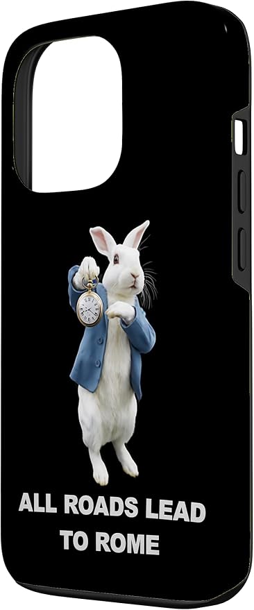 Funny AI Rabbit Meme Tshirt - All Roads Lead to Rome Humor Case for iPhone 13 Pro
