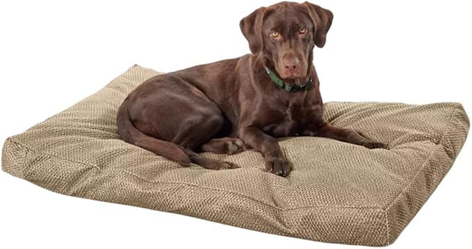 Orvis Comfortfill-Eco Lounger Dog Bed, Brown Tweed - Medium
