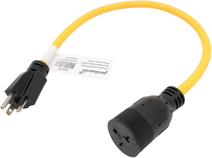 Parkworld NEMA 6-20 Extension Cord 6-20P to 6-20R (T Blade Female Also for 6-15R Adapter) 250V, 20A, 5000W UL Listed (2FT)
