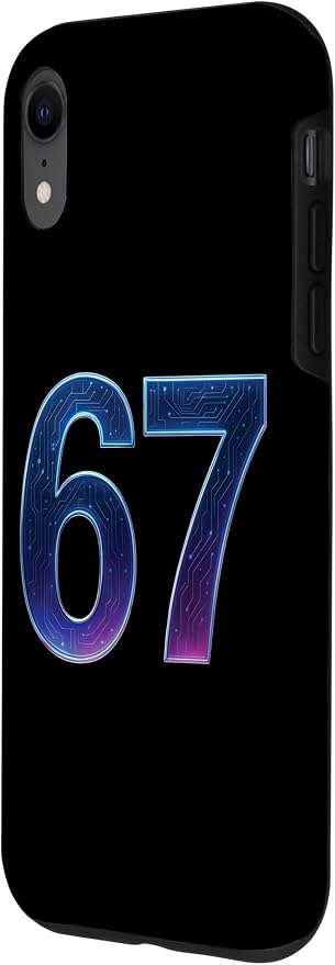 67 Meme Ai Quantum Number 67th Six Seven Tech Digital Future Case for iPhone XR
