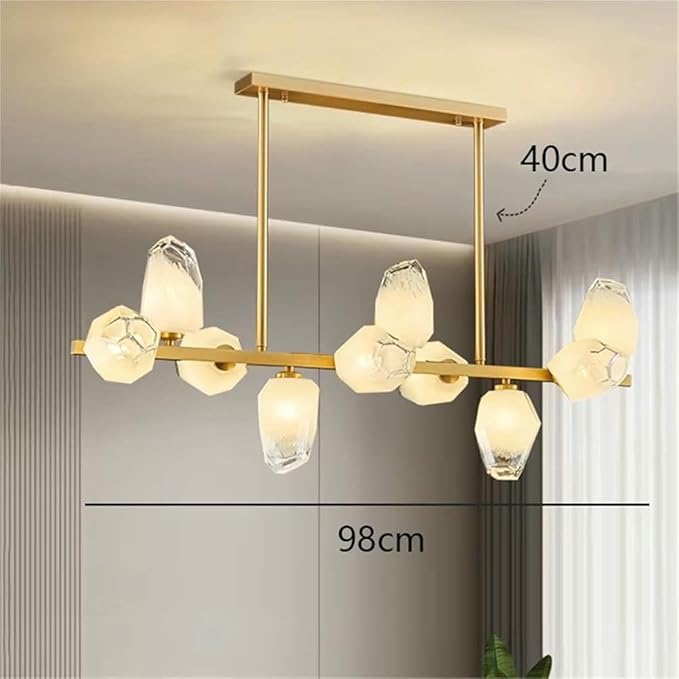 Pendant Lights Nordic Smart Home Decoration Pendant Light, Living Room Dining LED Indoor Lighting(Cold White,Golds 7 Heads)