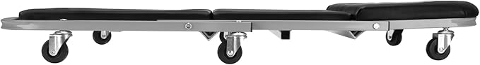 Performance Tool W85018 40-Inch Folding Creeper Rolling Seat, All-in-One Adjustable Roller Garage Chair, Lay Down or Sit, 330LBS Capacity Under Car Roller Creeper with 6 Swivel Casters