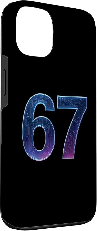 67 Meme Ai Quantum Number 67th Six Seven Tech Digital Future Case for iPhone 13