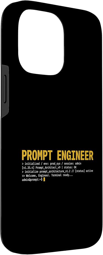 Prompt Engineer Terminal Screen AI Developer Software Coder Case for iPhone 14 Pro Max