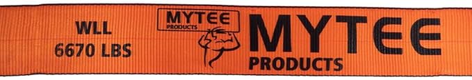 Mytee Products 4" x30' Heavy Duty Ratchet Straps w/Flat Hook - 6,667 lbs WLL High Abrasion Trailer Tie Down Ratchet Straps - Orange