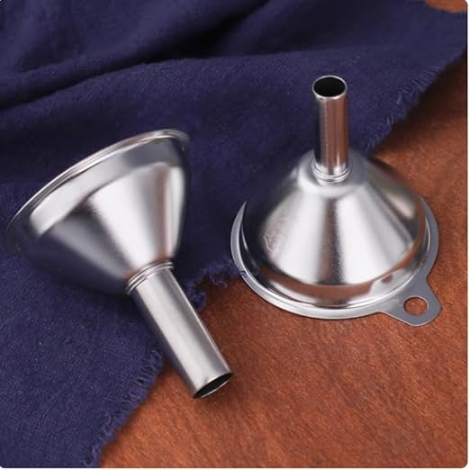 3PCS Kitchen Funnels Set,Stainless Metal Funnel for Filling Bottles - Tiny Small Medium Large for Essential Oils,Spice, Cooking,Powder,Flask，Perfume,Dry Ingredients Powde (Silver)