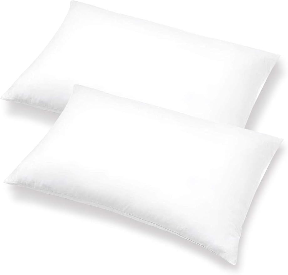 Pillow Inserts - Pack of 2-12" x 20" Rectangular Decorative Throw or Sham for Couch - Bed - Sofa