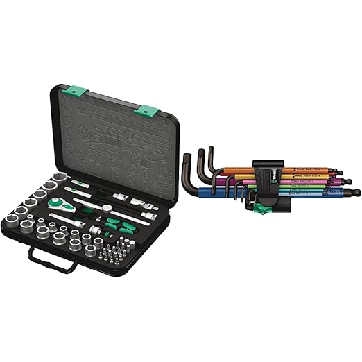 Wera 3/8-inch Ratchet Set (43 Pieces) and Long Arm Hex Key Set