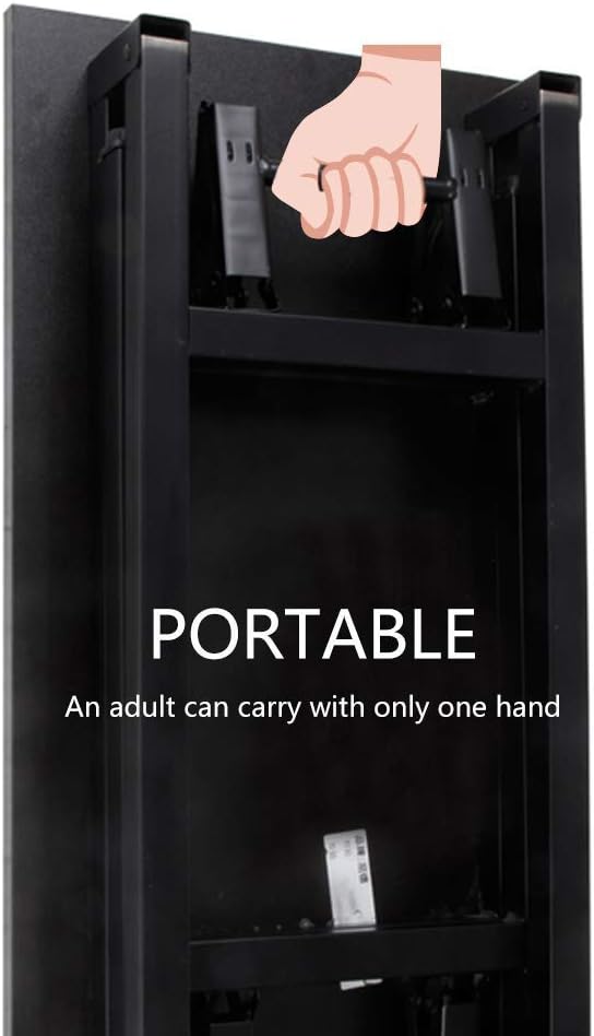 Need Folding Desk - 31 1/2" No Assembly Foldable Small Computer Table,Sturdy and Heavy Duty Writing Desk for Small Spaces, Black&Black Frame | Black Frame Writing Gaming Work Table/Sturdy Foldable Study Table for Small Space/Dormitory, No Assembly Requ...