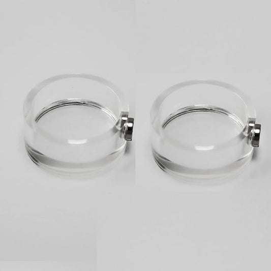 2Pcs Jumping Spider Feeding Dish, Magnetic Tiny Food Dishes Water Dish for Jumping Spider, Tarantula and Other Small Pets,Transparent