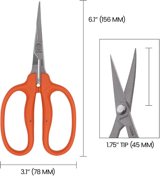 Flourine Coated Curved Zen Masa Scissor, Package of 3