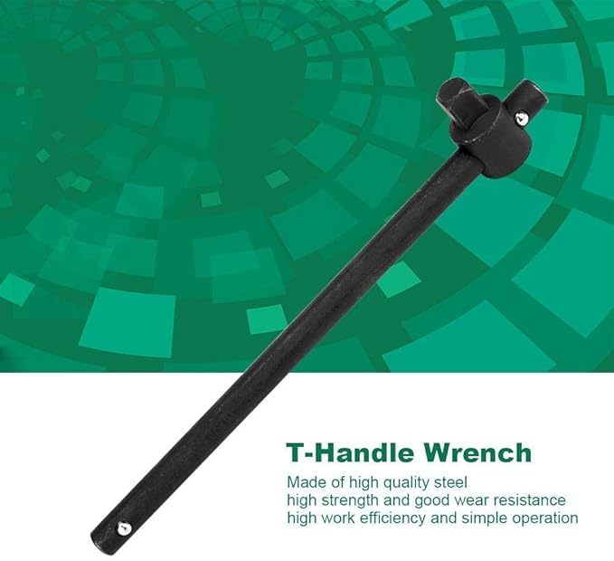 Fafeicy Sliding T Handle Socket Wrench Breaker Bar Heavy Duty Steel with High Torsion Force for Automotive and Industrial Applications(1 inch)