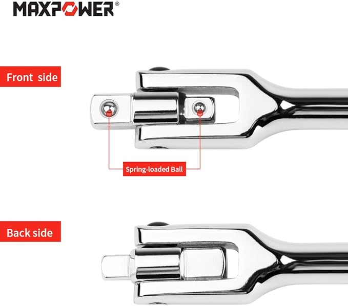 MAXPOWER 1/2-Inch and 3/8-Inch Drive Dual-drive 24-Inch Breaker Bar Flex Handle