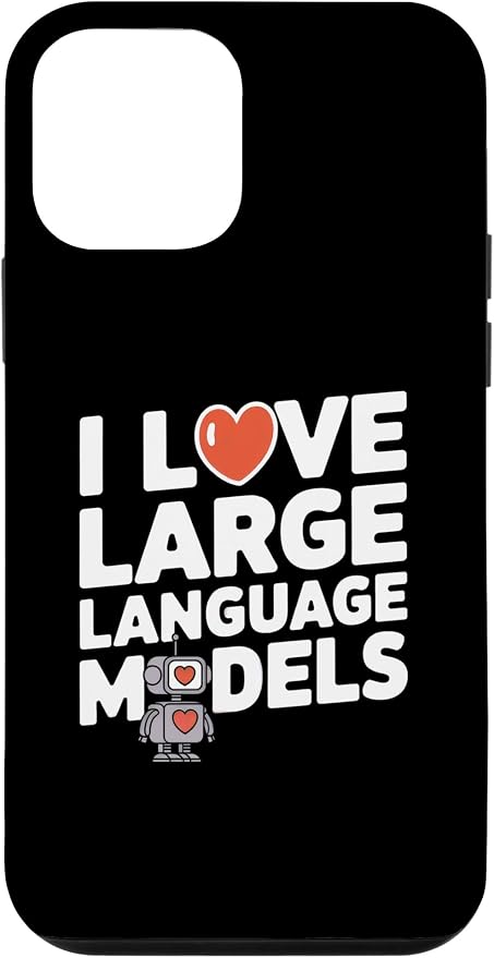 iPhone 12 mini Funny Robot AI Lover I love large language models LLMs Case