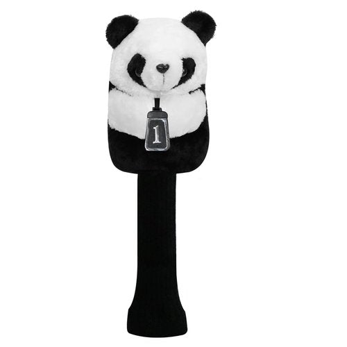 LeFeng Animal Golf Headcovers, Funny Golf Head Covers Collection for Driver and Fairway Wood, Cute and Soft Golf Club Protector(Panda Driver)