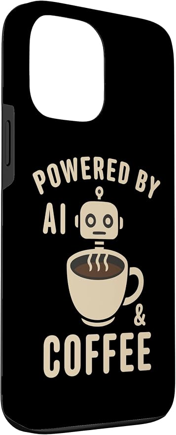 Powered by AI and Coffee Robot Case for iPhone 13 Pro Max