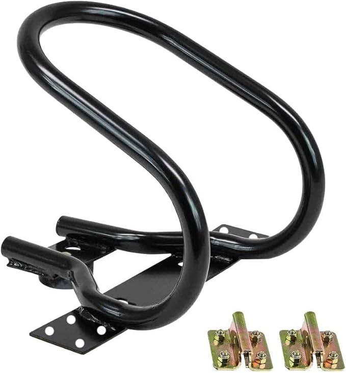 Mytee Products 7" Motorcycle Wheel Chock Steel for E-Track/X-Track System Fits Motorcycle Front Tires up to 7” Wide (Not Ideal for Scooters, or Kids’ Bikes)- Black