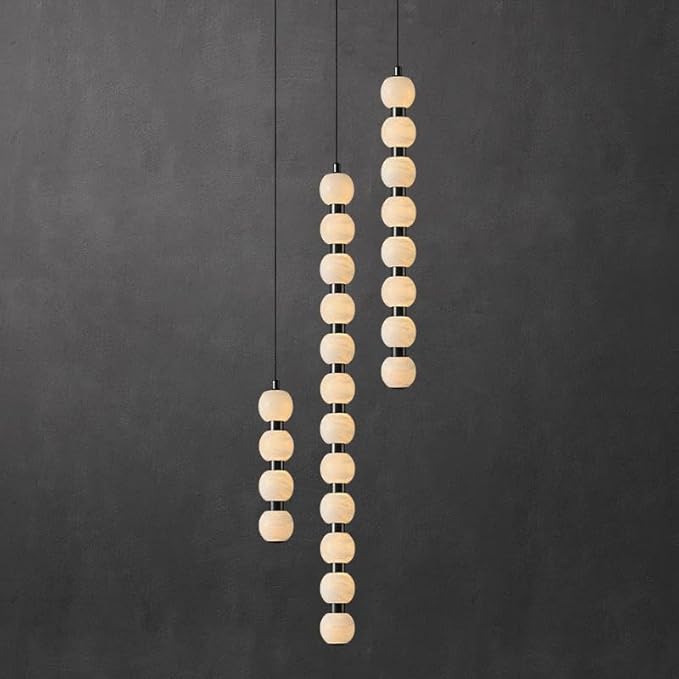 Pendant Lights, Modern Home Decor led Lights Pendant Light Lamps forstaircase Chandeliers for Living Room Hanging Indoor Lighting(Black 12 Head,RC Remote dimming)