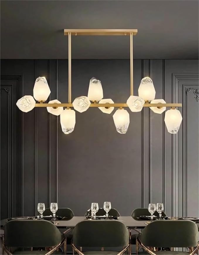 Pendant Lights Nordic Smart Home Decoration Pendant Light, Living Room Dining LED Indoor Lighting(Warm White,Golds 12 Heads)