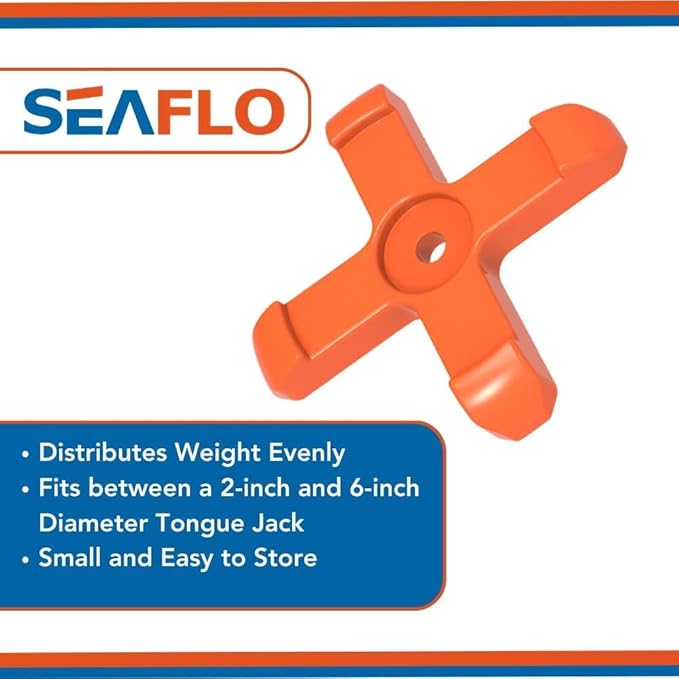 SEAFLO RV Tongue Jack Stand for Trailers, RVs, Boats, and Campers - Universal Fit Utility Jack