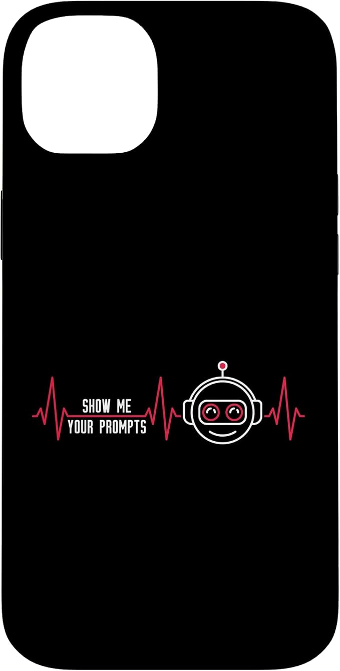 Show Me Your Prompts AI Artificial Intelligence Heartbeat Case for iPhone 14 Plus