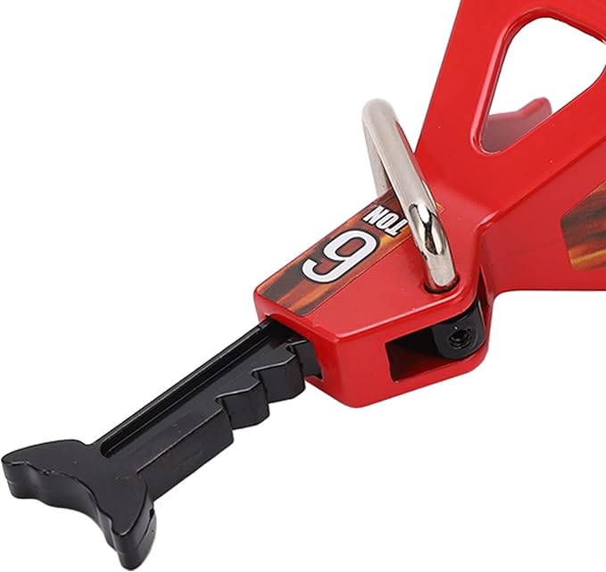 Simulation Jack Stand 75mm~102mm Adjustable Height RC Jack Stand Climbing Car Simulation Decorative Accessory Mini Lifting Jack for SCX10 D90 1/10 RC Car(Red)