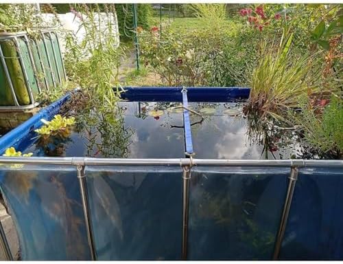 Flexible PVC Fish Breeding Water Tank with Steel Frame, Aquatic Pets Pool, Backyard Pond, Clear Viewing Window, Easy Assembly, 50x40x30cm - Ideal for Fish Lovers