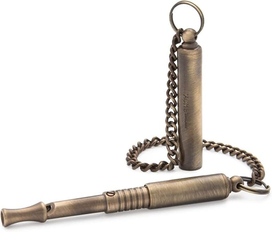 ACME Original 'Silent' Dog Training Whistle no. 535. Adjustable Frequency. Good Sound Quality. Weather-Proof. Designed and Made in the UK. Solid Brass (Antique Brass)