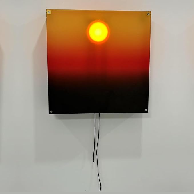 Mindfulness Wall Lamp Features Manual Sun Sunrises Sunset Hanging Light for Serenes Home Atmospheres Acrylic Wall Light