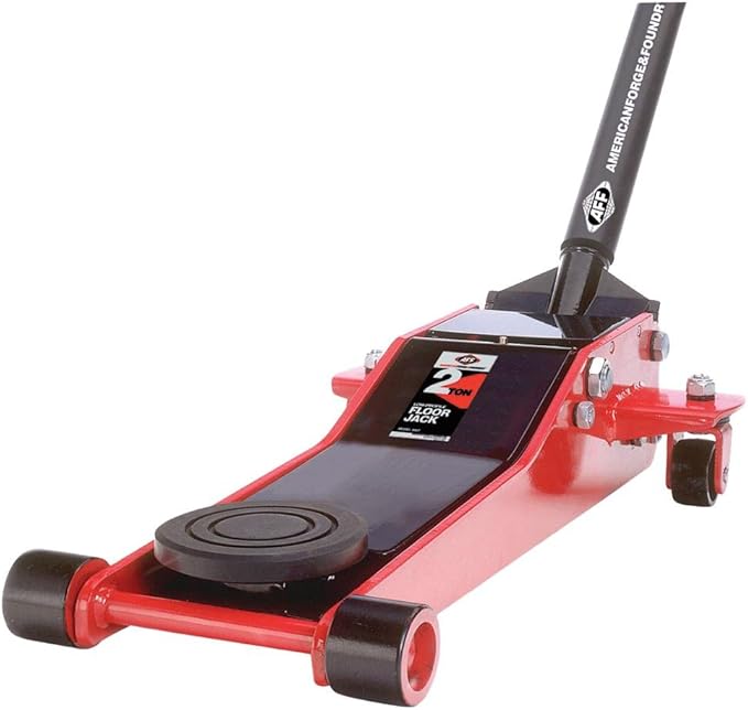 AFF 2 Ton Professional Heavy Duty Steel with 2 Piece Handle, Low Profile, Quick Lift Turner Service Floor Jack, 202T