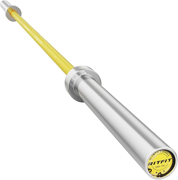 RITFIT 7FT Olympic Barbell for Strength and Weightlifting Training - 2 Inch Olympic Bar for Squat, Deadlift, Bench Press, Curl, Overhead Press - 500lbs/1000lbs/1500lbs Capacity