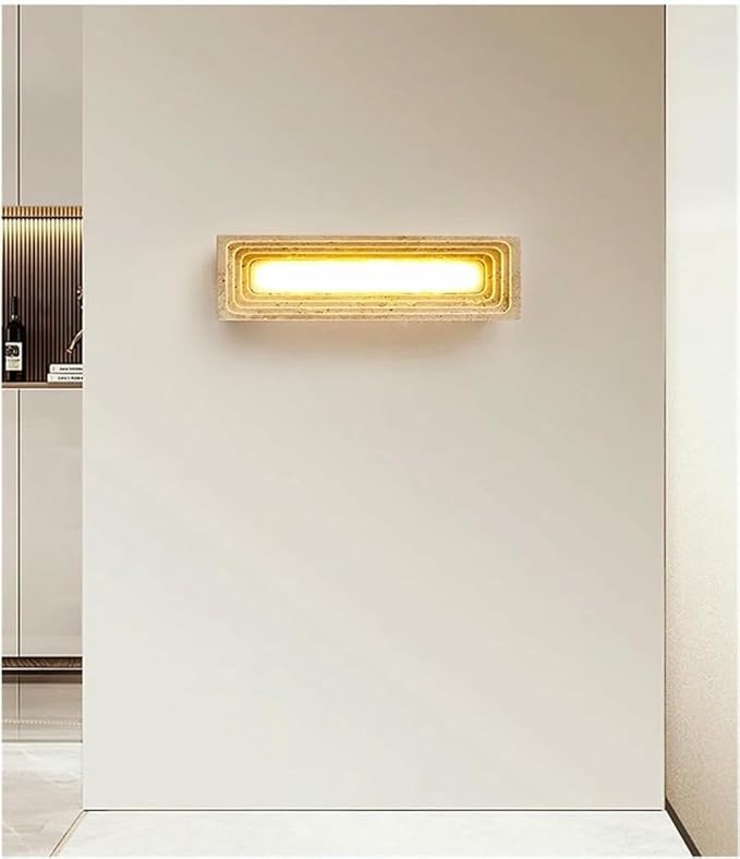 Wall Lamp Japanese Creative Atmosphere Background Decorative Light Modern and Simple Living Room Bedroom Led(Neutral Light)