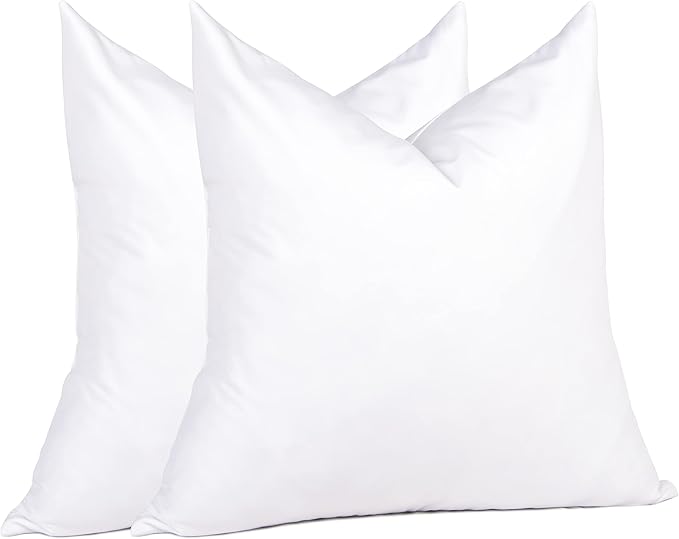 puredown® 20x20 Pillow Inserts, Feather Down Filled for Support, Set of 2 | Natural Feather Down, Choppable & Decorative, Down-Proof Cover, Throw Pillow Insert for Couch, Chairs, Bed, Sofa, Office
