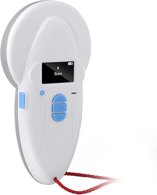 aqxreight Handheld Rechargeable Animal Chip ID Reader Microchip Scanner 1000 ID Up You Upload and ISO11784 FDX A FDX B Chips EM4102 Reading Save Pet ReaderAnimal ReaderPet