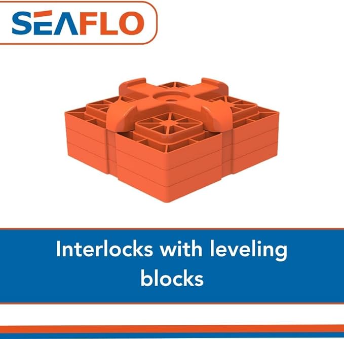 SEAFLO RV Tongue Jack Stand for Trailers, RVs, Boats, and Campers - Universal Fit Utility Jack