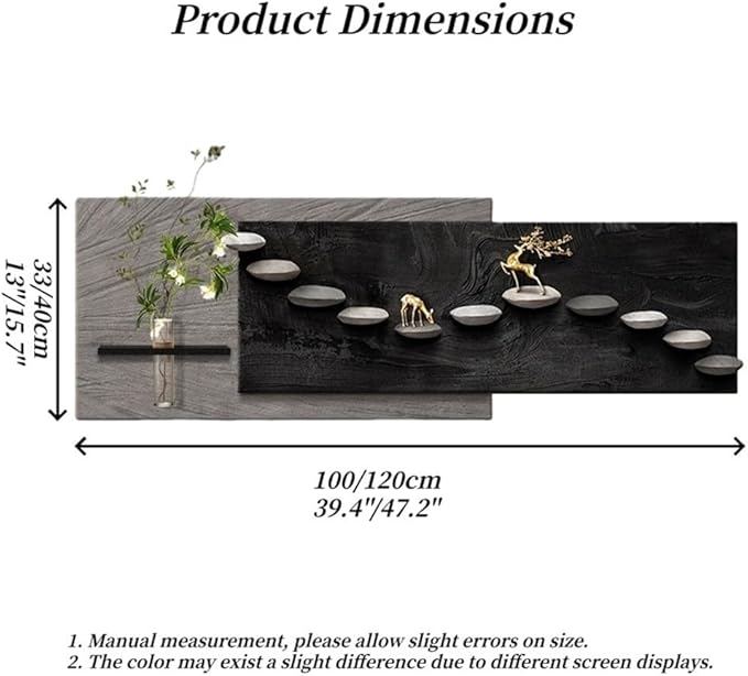 3D Sandstone Texture LED Wall Art with Vase, Plug-in Auspicious Modern Meditation Wall Hanging Sculpture, Minimalism Artwork Decor for Living Room Bedroom Meditation Space(B,100x33cm)