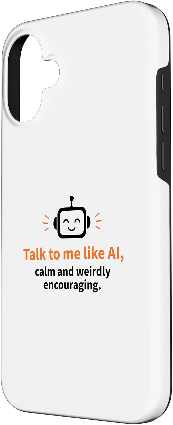AI Robot Calm Encouraging Tech Support Case for iPhone 16 Plus