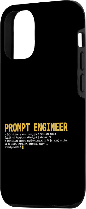 Prompt Engineer Terminal Screen AI Developer Software Coder Case for iPhone 12/12 Pro