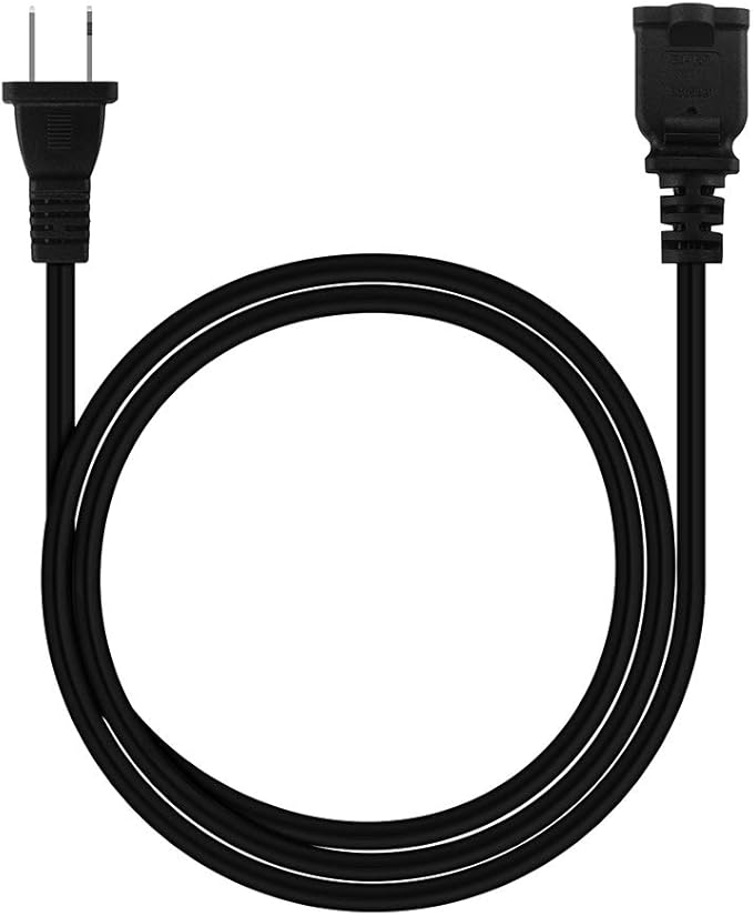 15-Feet Long Polarized US 2-Prong Male-Female Extension Power Cord Cable, 16AWG 2 Outlet Extension Cable Cord US AC 2-Prong Male/Female Power cable10A/125V, Nema 1-15P to 1-15R Cable Polarized