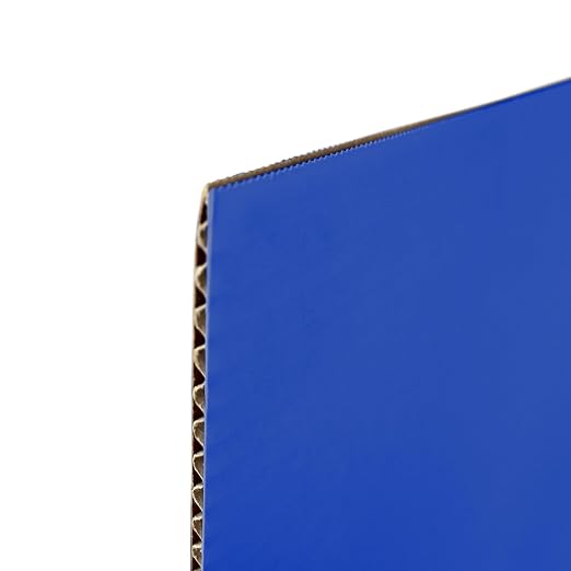 Flipside Products 18”x 48” Blue Study Carrel, Privacy Boards, Student Privacy and Focus Booth for The Classroom, Desk Divider Cubby for Tests, Made in USA - 24 Pack