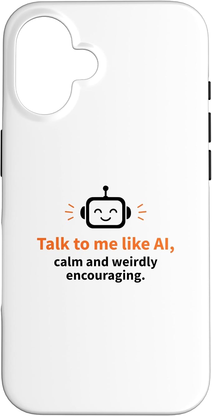 AI Robot Calm Encouraging Tech Support Case for iPhone 16